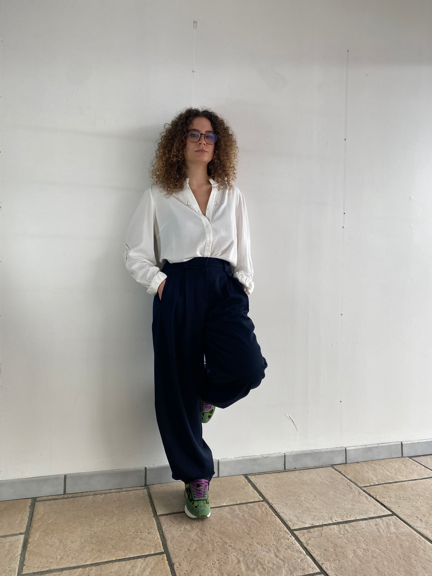 Chemise blanche brodée