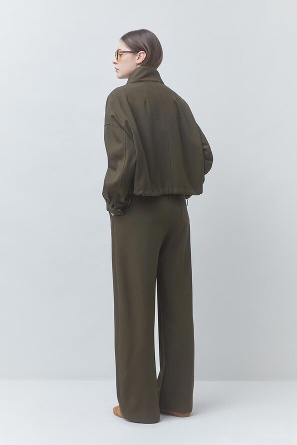 Pantalon large kaki