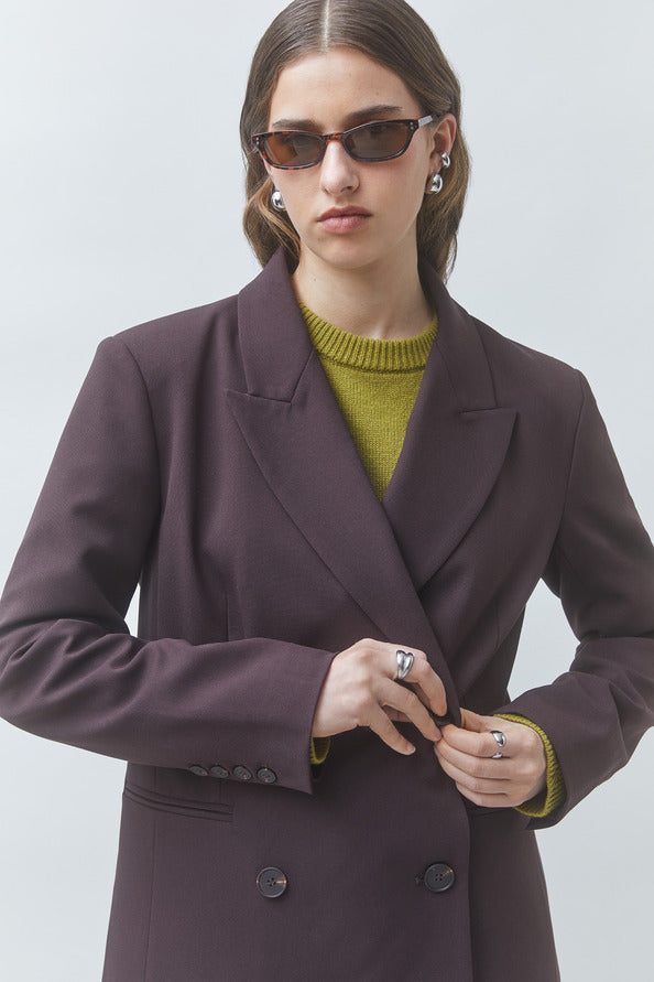 Blazer oversized prune