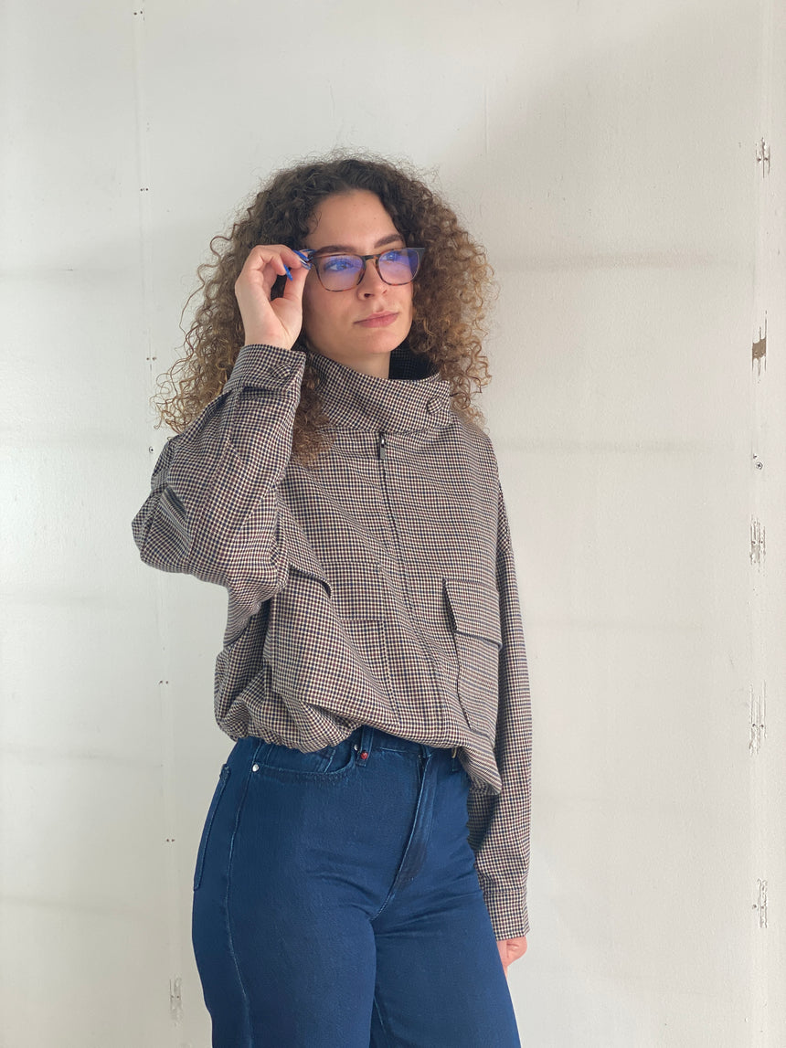 Blouson à petits carreaux