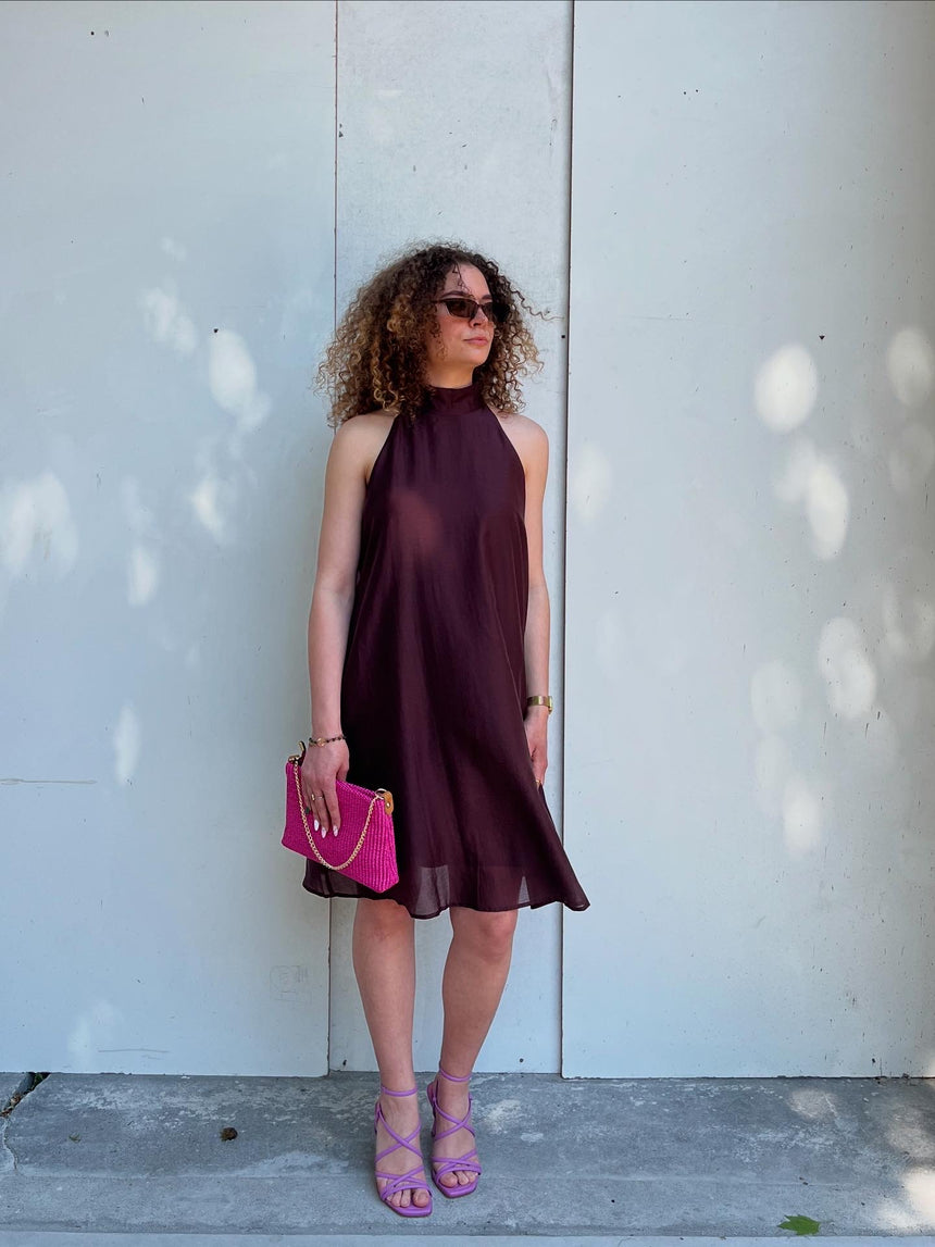 Robe fluide prune