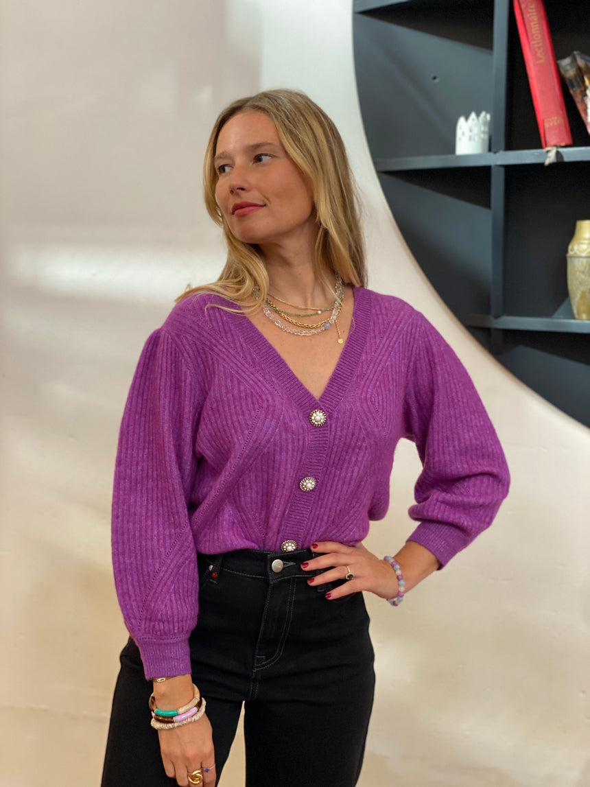 Cardigan violet