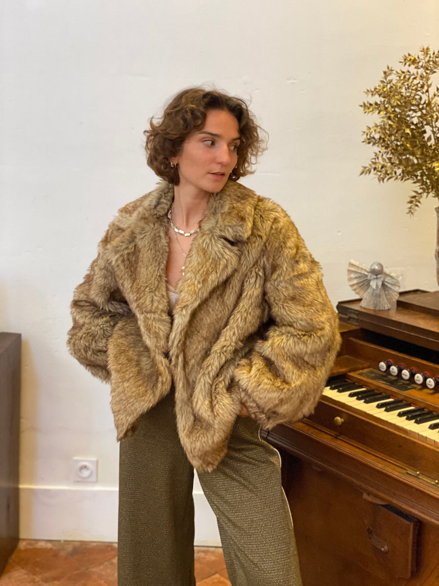 Blouson en fausse fourrure