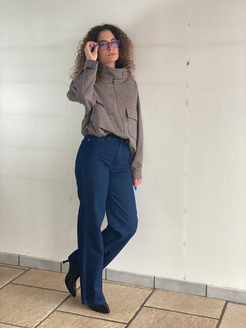 Jean brut taille haute