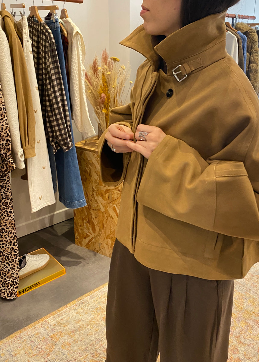 Manteau façon suede
