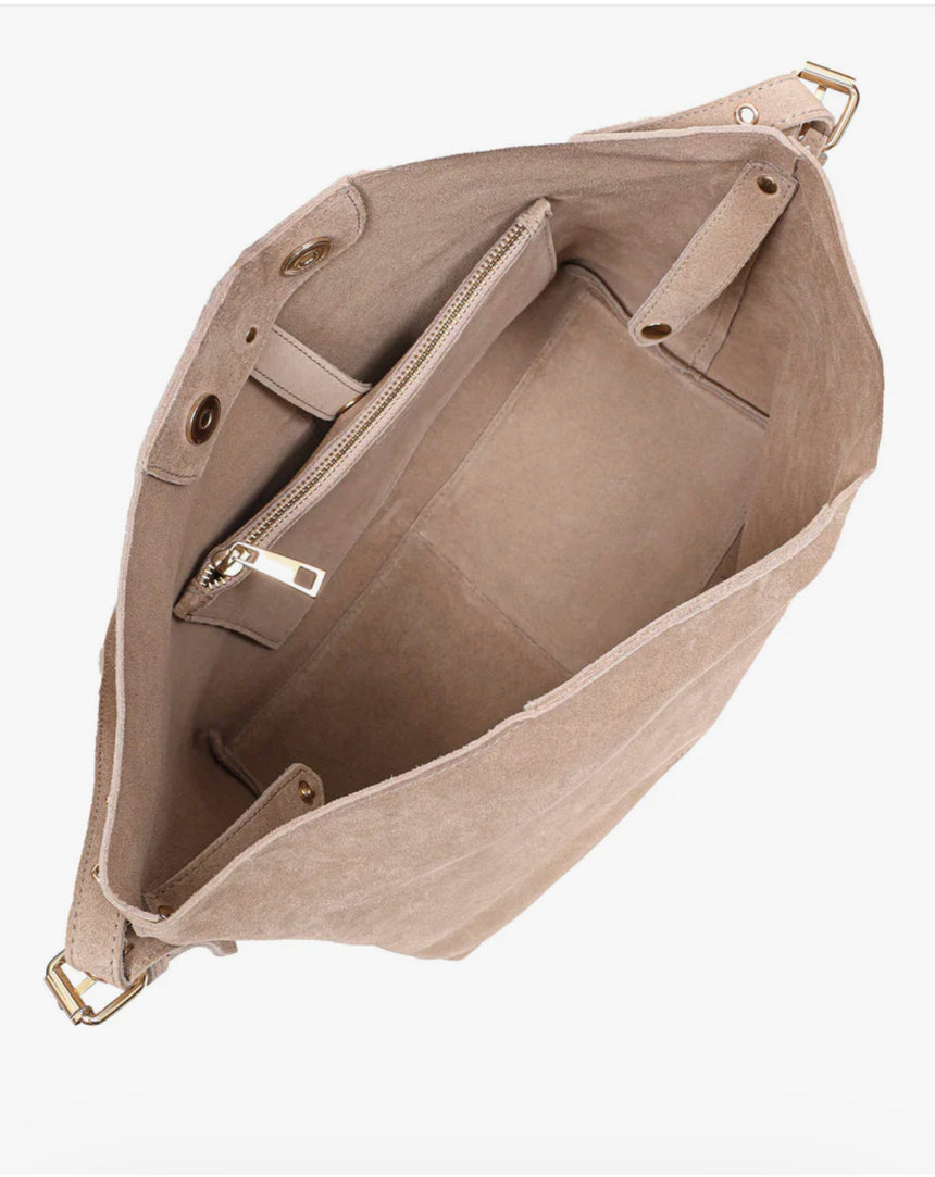 Sac cabas en cuir beige