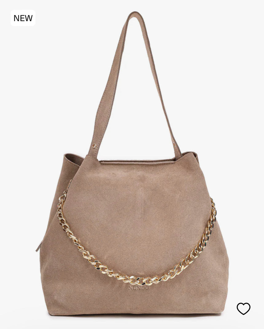 Sac cabas en cuir beige