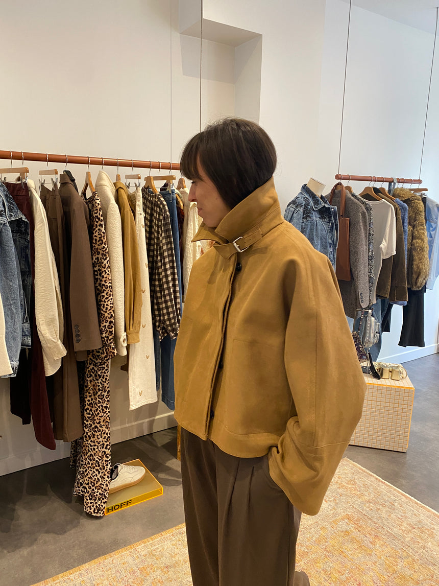 Manteau façon suede