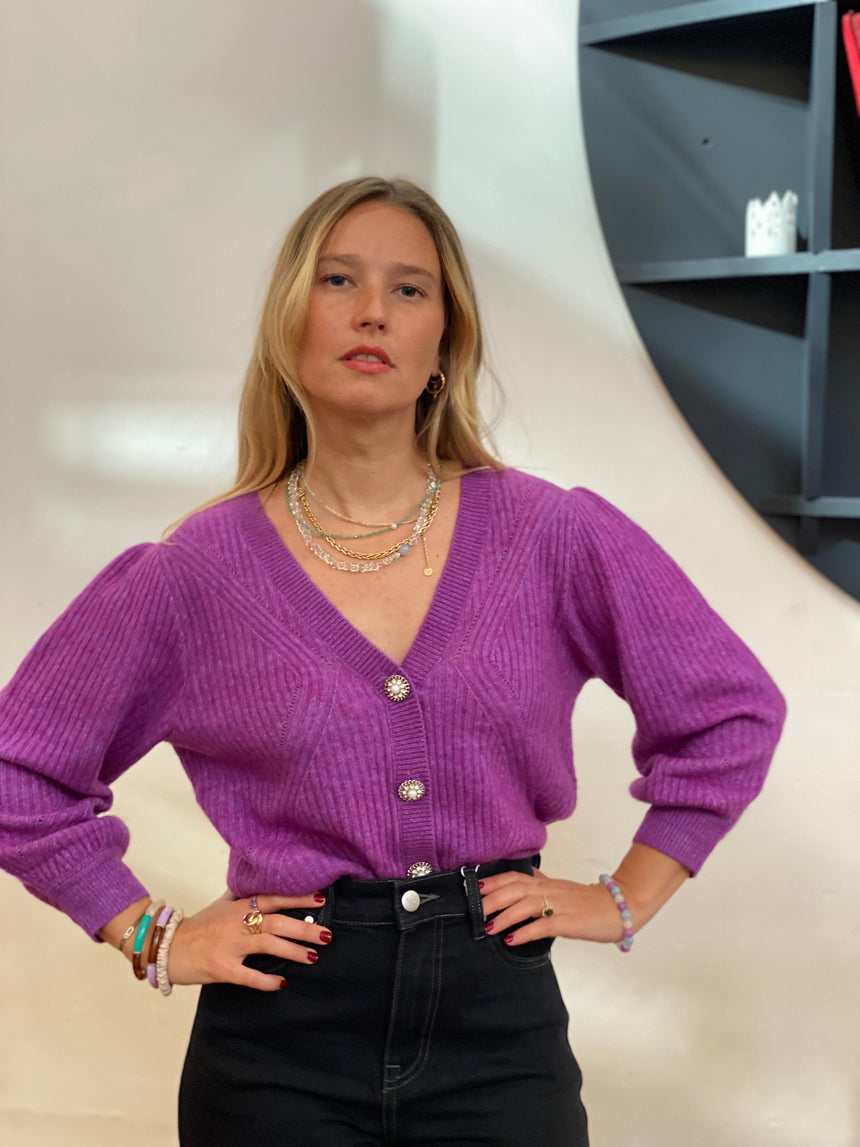 Cardigan violet