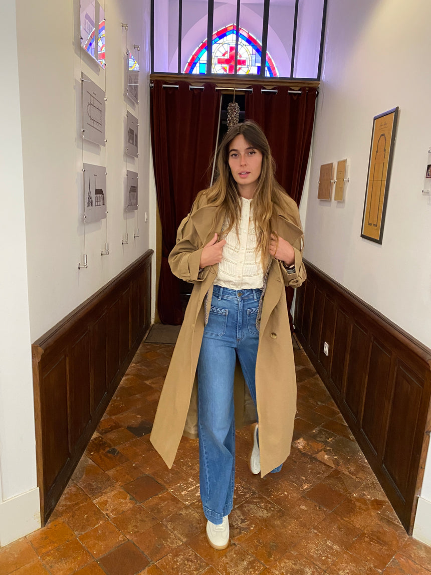 Trench-coat oversized