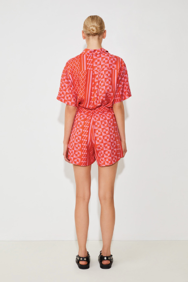 Short Imprimé taille haute
