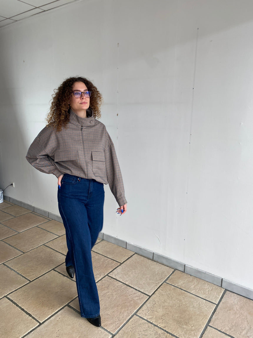 Jean brut taille haute