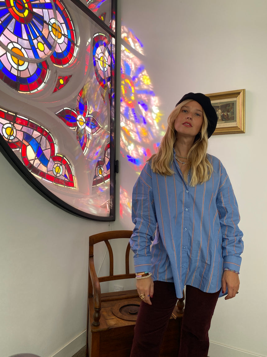 Chemise rayée oversized