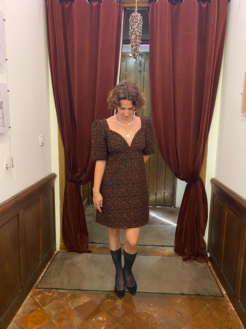 Robe en jacquard Leo