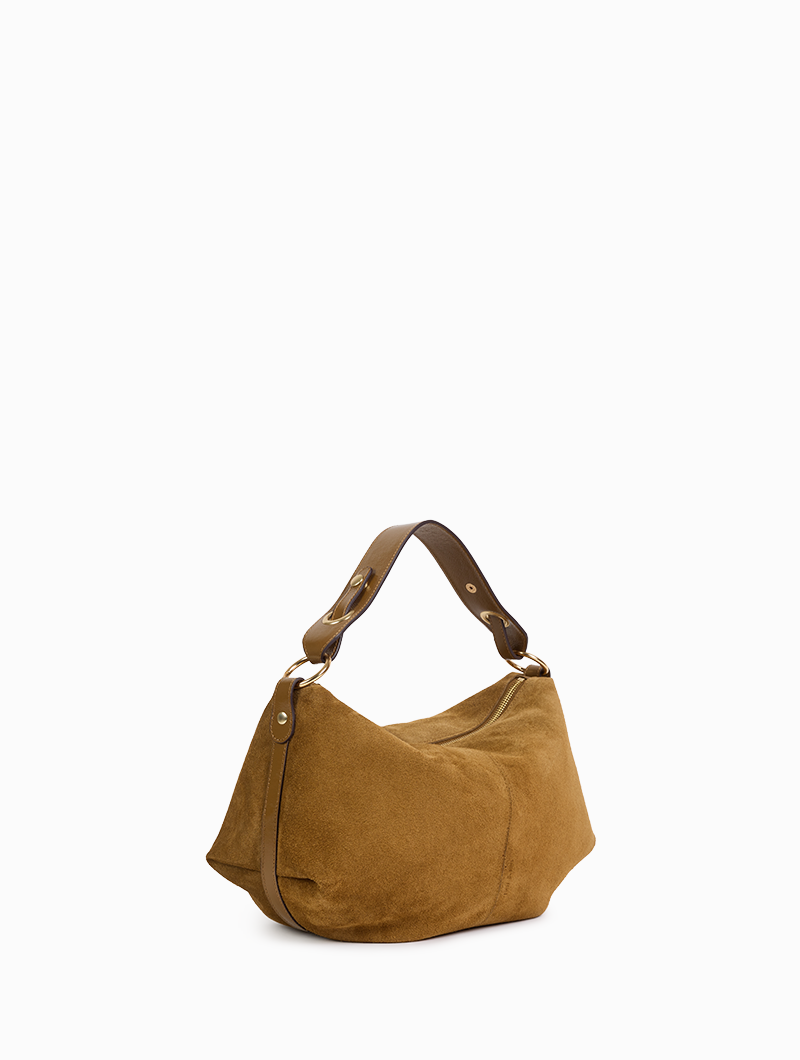 Sac en cuir suède tabac