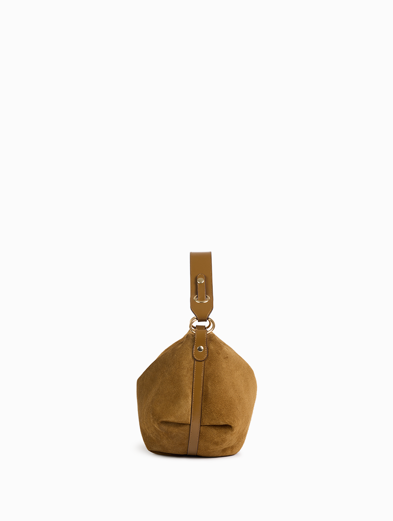Sac en cuir suède tabac