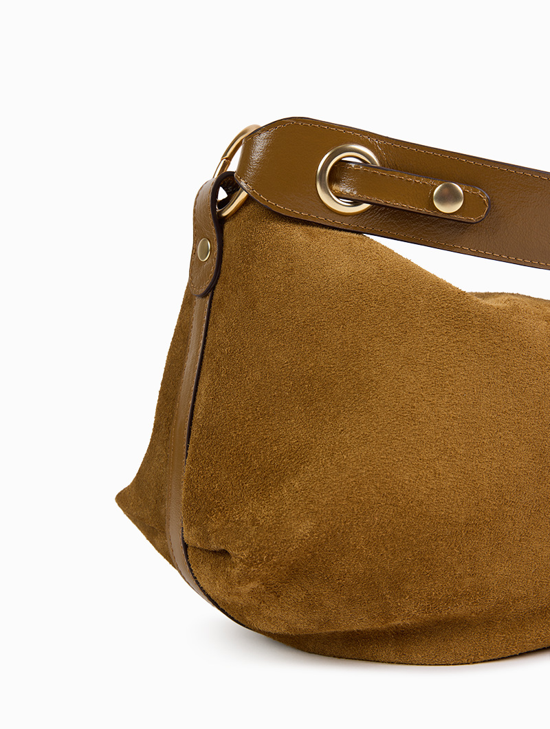 Sac en cuir suède tabac