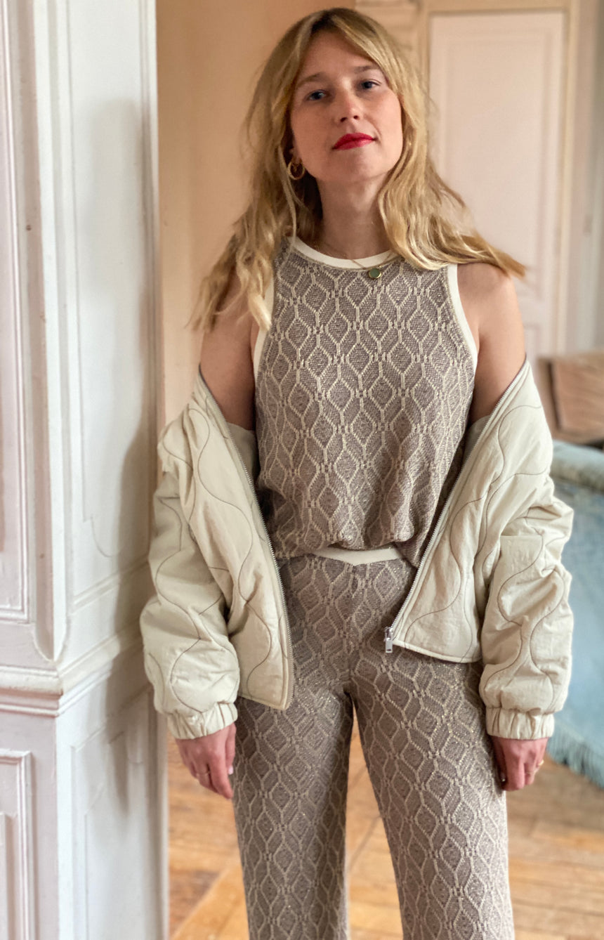 Top sans manches à motifs