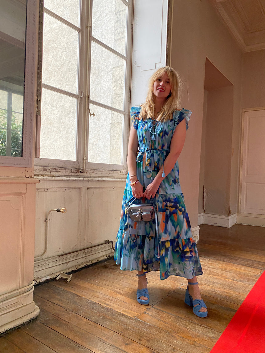 Robe longue imprimée