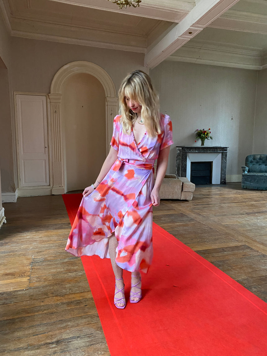 Robe portefeuille imprimée