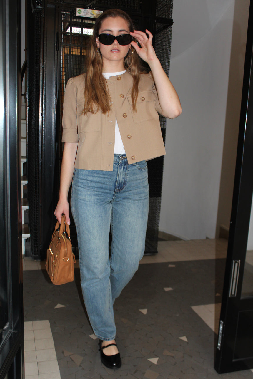Veste tailleur camel