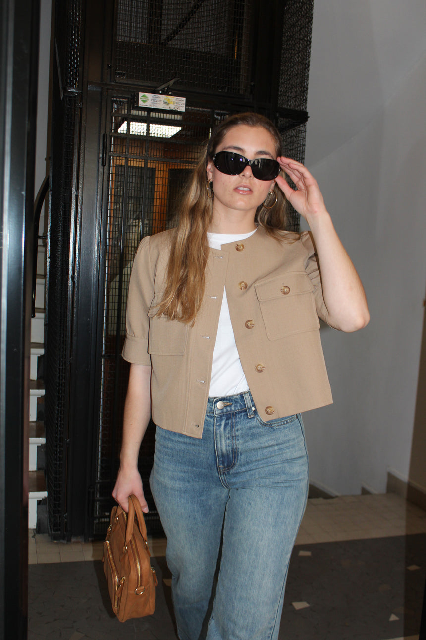 Veste tailleur camel