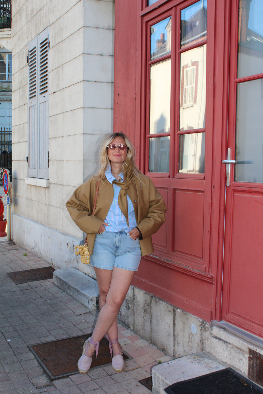 Short en jean bleu clair