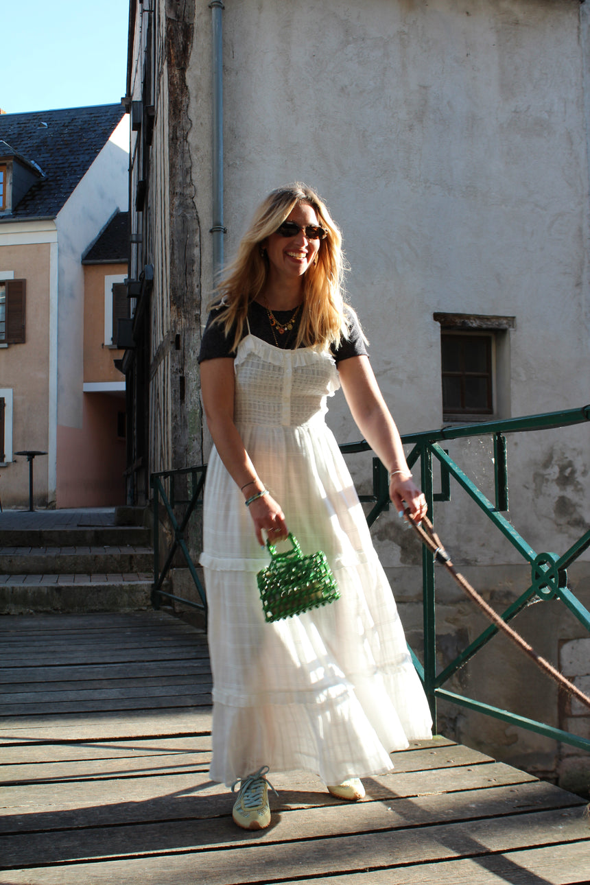 robe à bretelles blanche