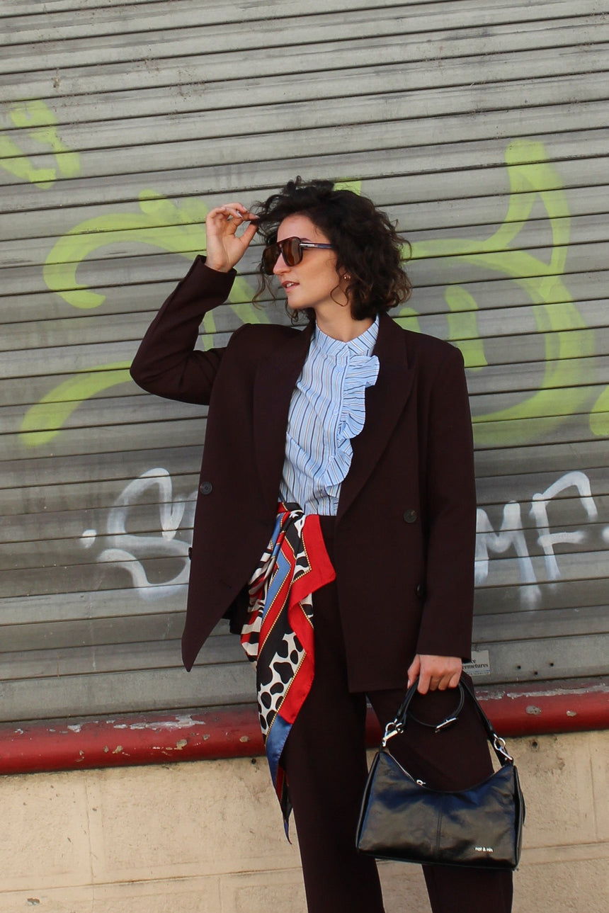 Blazer oversized prune