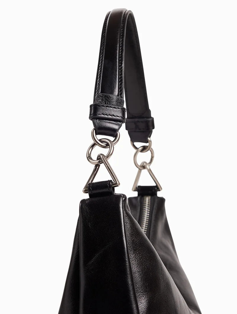 Sac en cuir noir REGINA
