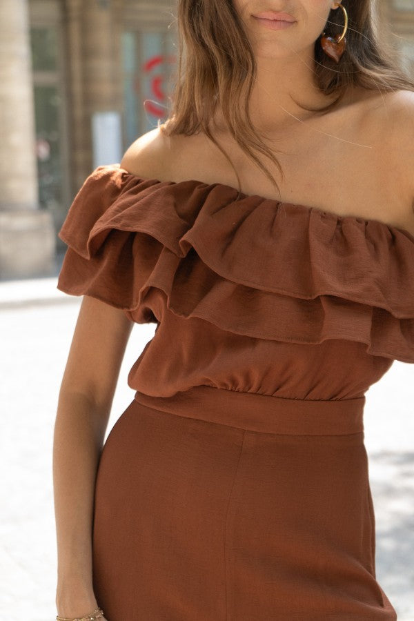 Combinaison asymetrique chocolat