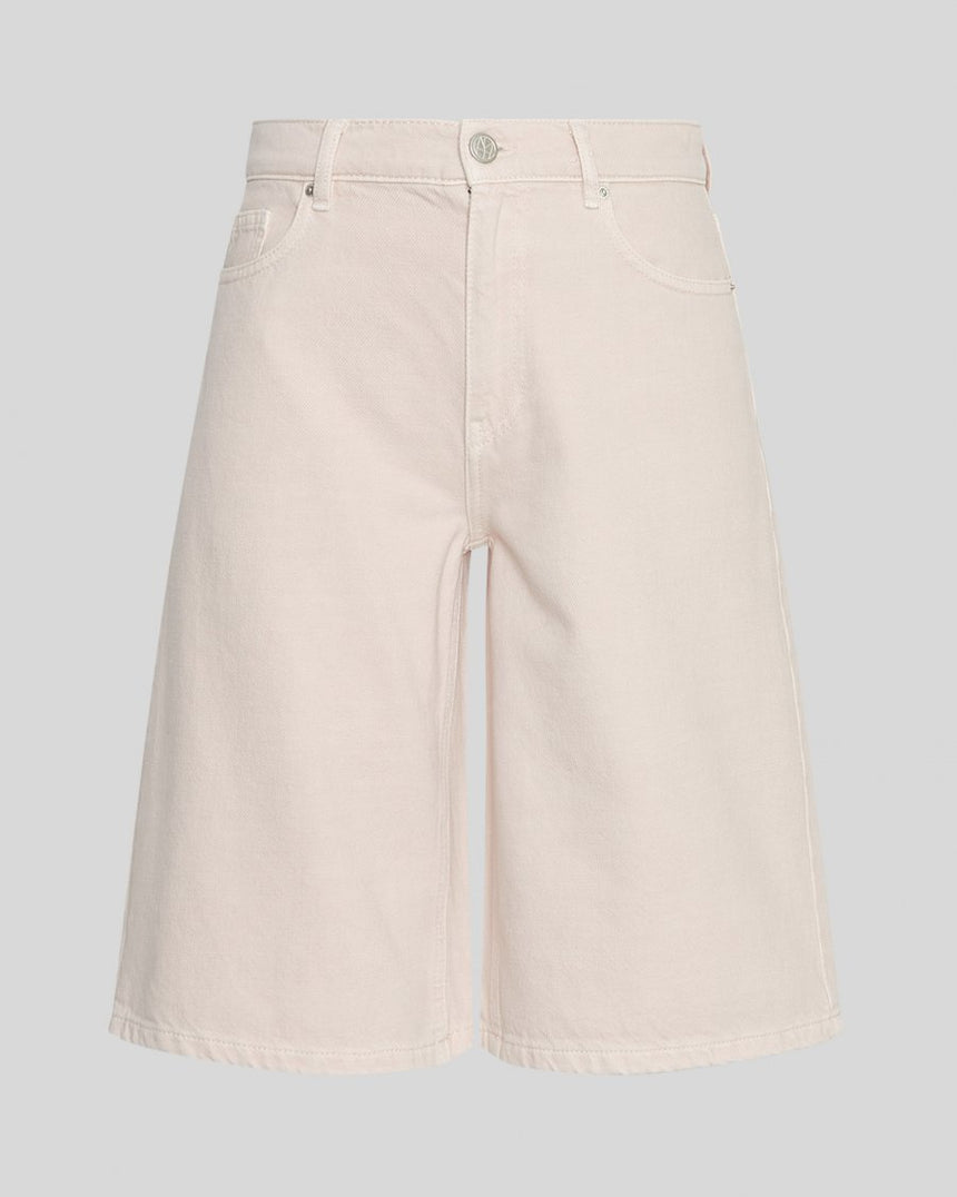 Bermuda en jean rose pale