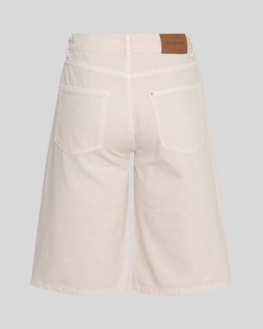 Bermuda en jean rose pale