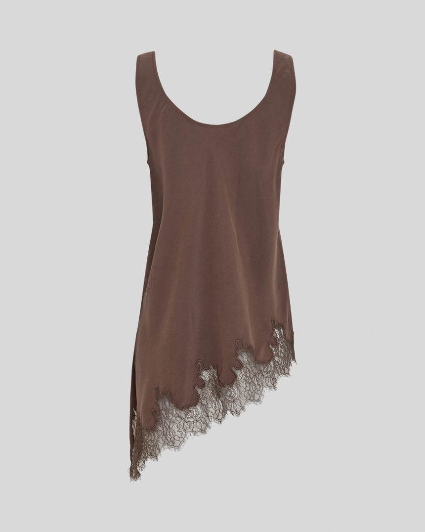 Top asymétrique chocolat