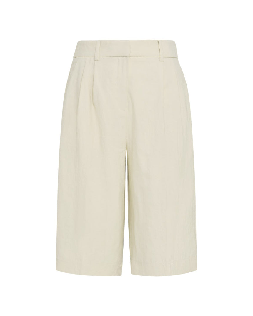 Bermuda tailleur écru