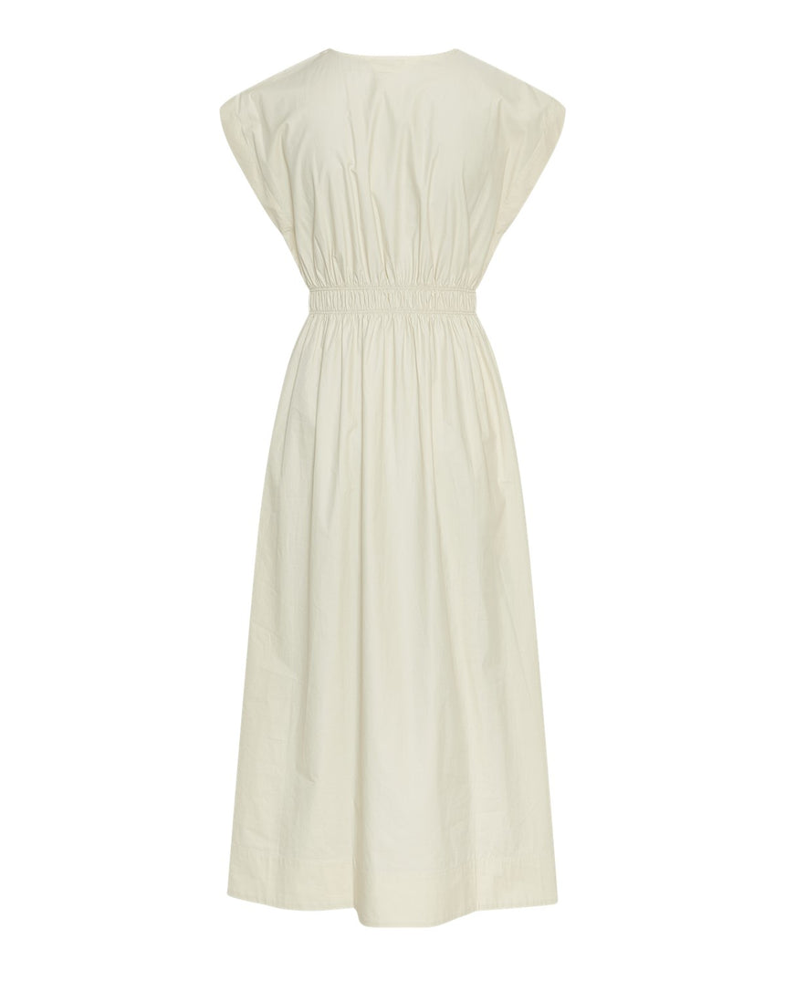 Robe en coton beige